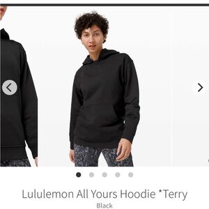 Lululemon all yours hoodie Terry black size 8
